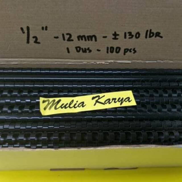

Spiral Jilid Plastik F4 Folio 12mm 1/2' / Dus isi 100