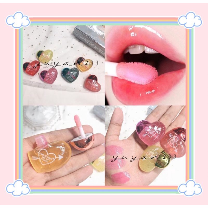 PERBOX LIP OIL IMAN NOBLE FLOWER BENTUK LOVE L010-2