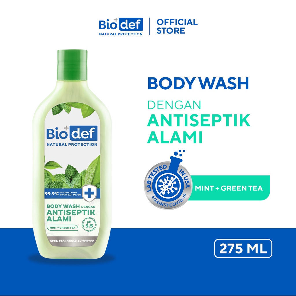 BIODEF NATURAL PROTECTION BODY WASH BOTOL 275 ML