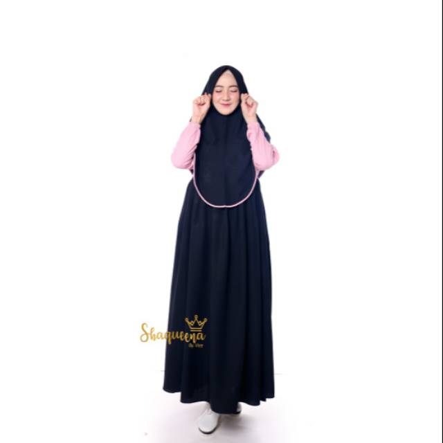 SET Gamis Syari Kombinasi SAVINA Dress by Shaqueena