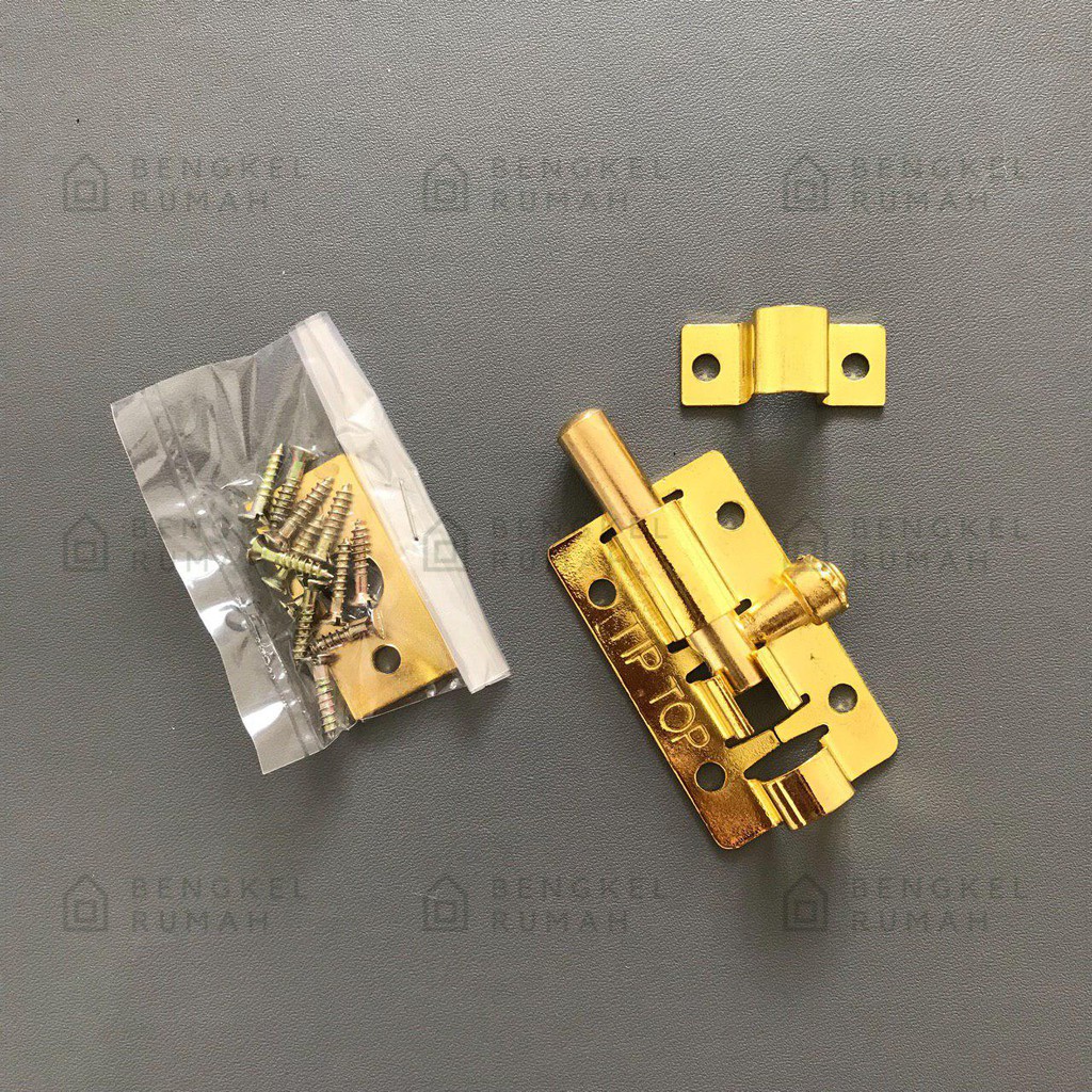Grendel jendela kunci slot pintu 2" inch slot jendela lemari kunci pintu emas