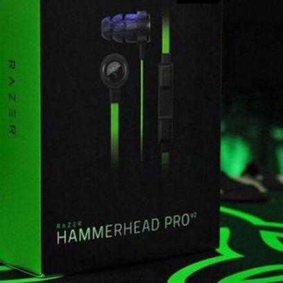 ➷ Headset Gaming Razer Hammerhead Pro V2 Earphone Gaming Razer Earphone Razer Earphone Gaming Headse