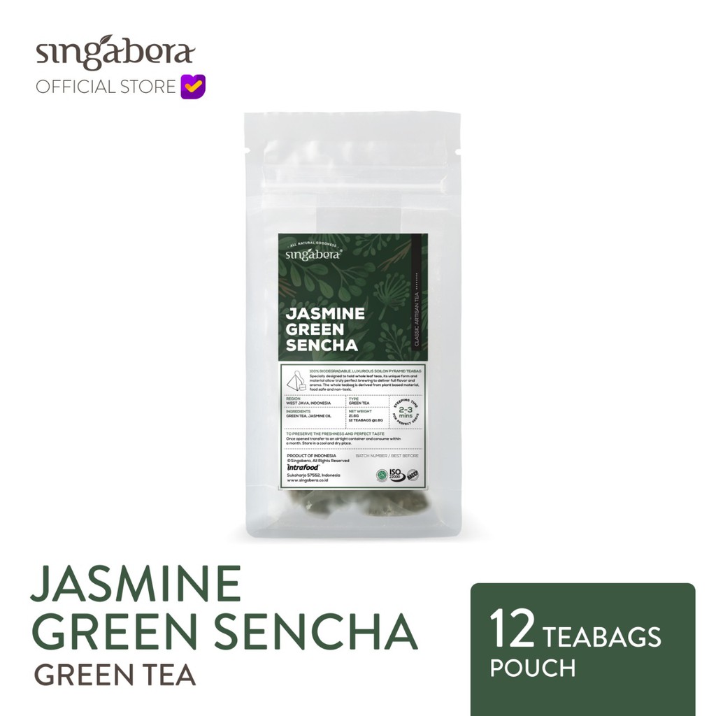 

Singabera Jasmine Green Sencha - Teh Hijau Melati - 12 teabag