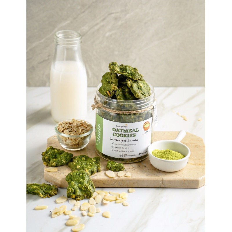 

Matcha Oatmeal Cookies ( 4-10 Pcs) / Cookies Sehat