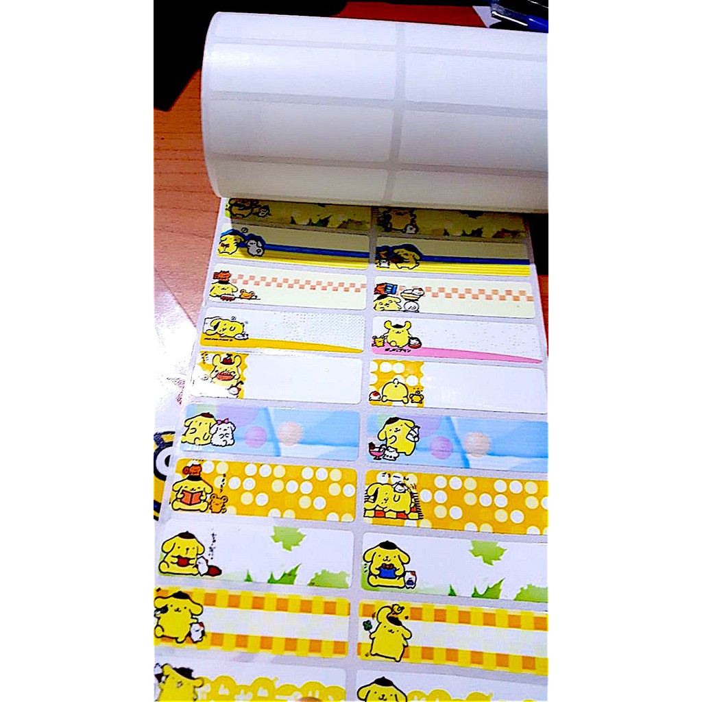 

Label nama sticker waterproof Pompompurin