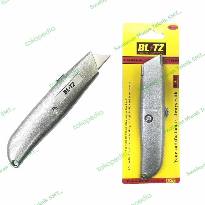 

BLITZ Pisau Cutter Carpet Aluminium Pemotong Karpet 18mm