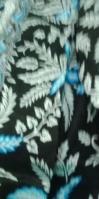 Batik Couple Keluarga Sania Ruffle Ori Ndoro Jowi Dnt Blarak Biru