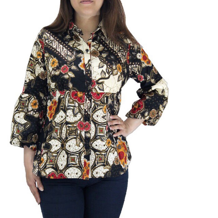 Paling Inspiratif Atasan Batik Modern Model Kemeja Batik Wanita