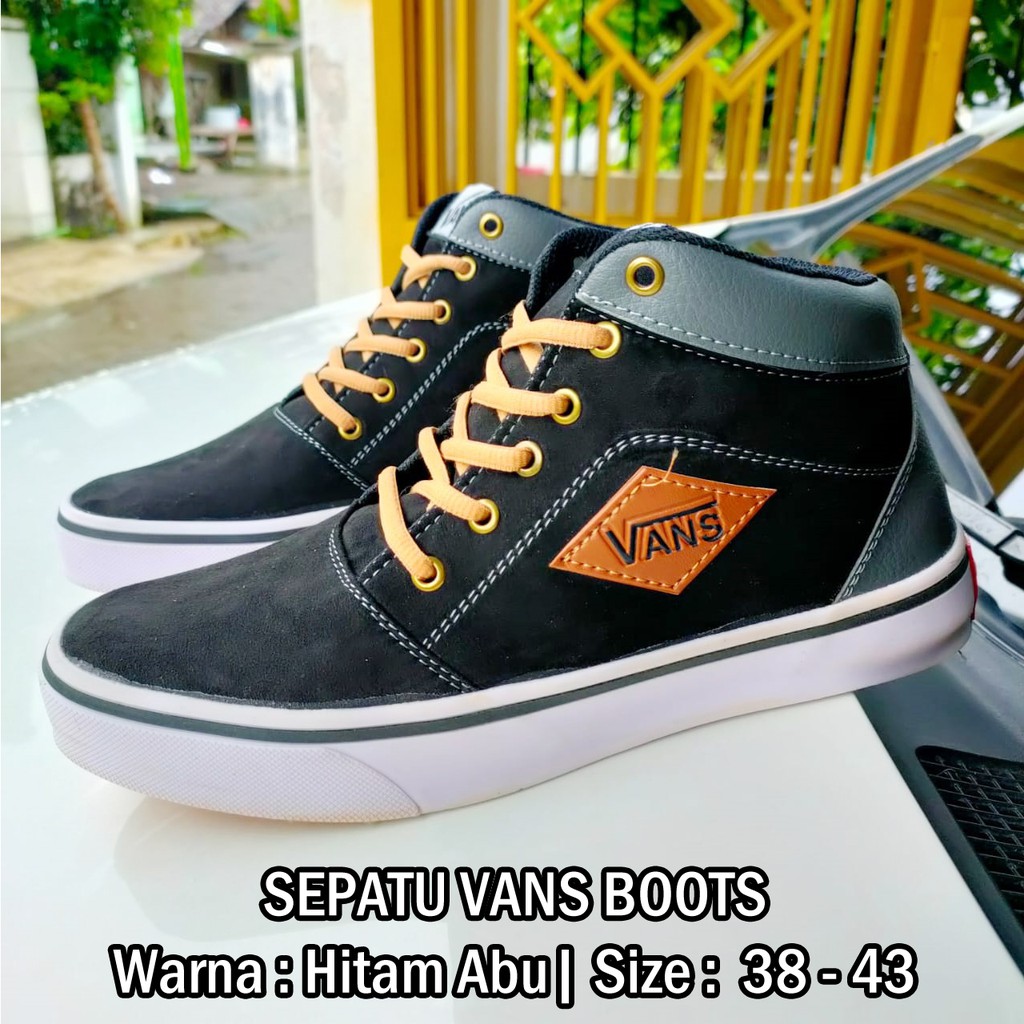 Sepatu Sneakers Pria Boot Vans Sepatu Kasual Kerja Hangout Traveling