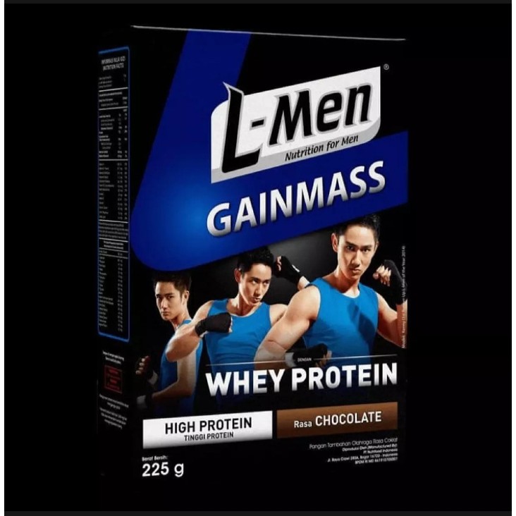 L-Men Susu Penambah Berat Badan L-Men Gain Mass Banana/Chocolate/Taro 225 gram