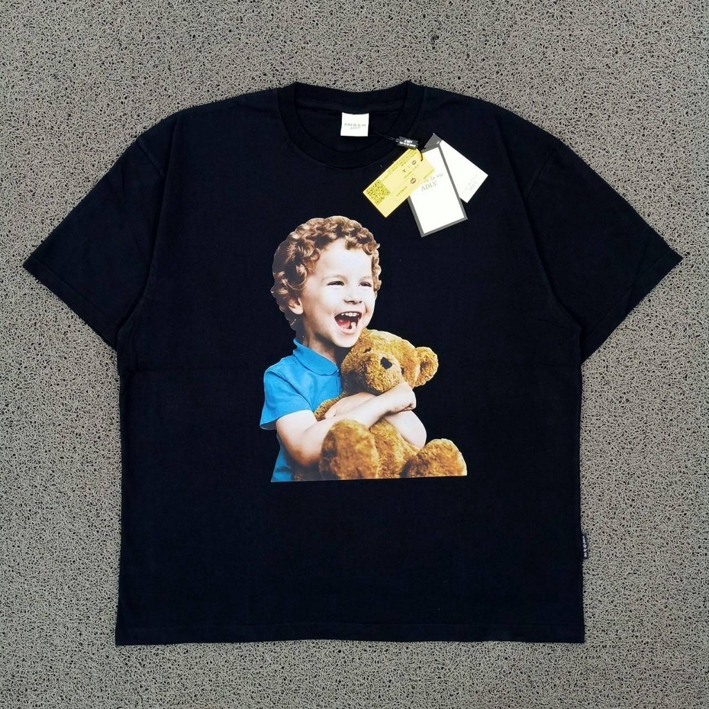 KAOS ADLV TEDDY BEAR BLACK TEES SHIRT