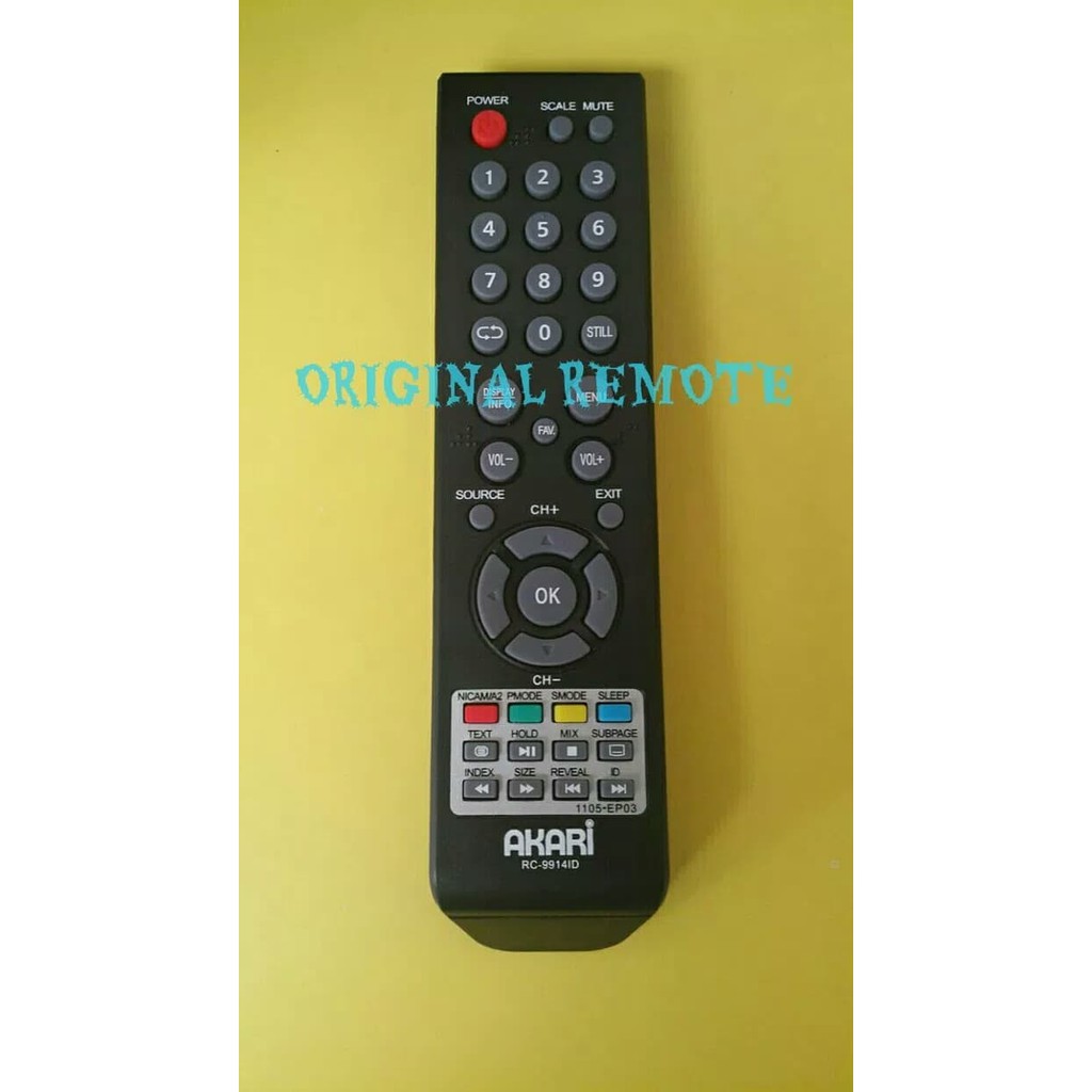 REMOTE TV LED AKARI 100% ORIGINAL DAN RESMI