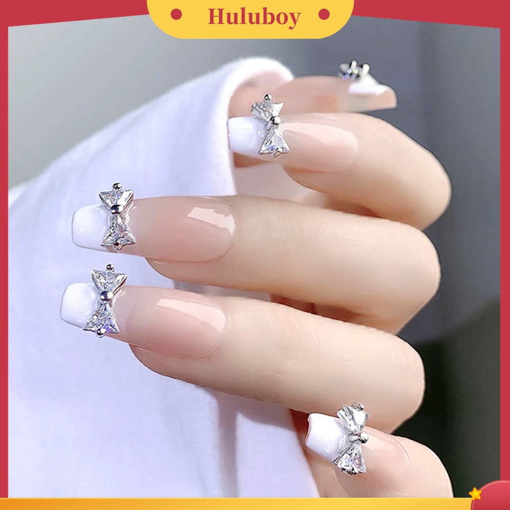 Huluboy Huluboy♡ Ornamen Kupu-Kupu 3D Bahan Cubic Zirconia Glitter Untuk Dekorasi Kuku Wanita Butterfly