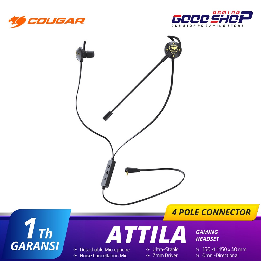 Cougar Attila 4 pole Connector - Gaming headset