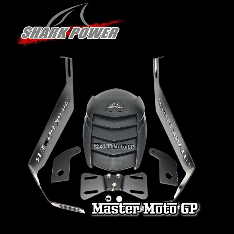 mudguard penahan lumpur shark power mudguard shark power pelindung lumpur mudguad shark power R15 XABRE Vixion R25 byson ninja