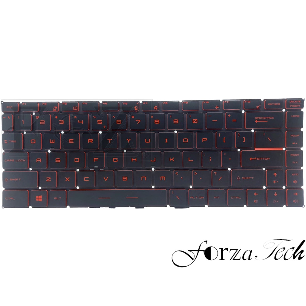 Keyboard MSI GF63 8RD MSI GF63 Thin 9SC MSI Laptop Keyboard RED Backlight