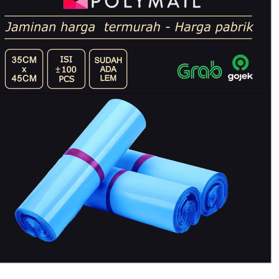 

POLYMAILER ±100PCS 35x45CM BIRU LANGIT PUM GLOSSY PLIK POLYMAILER SKY BLUE Terbaru