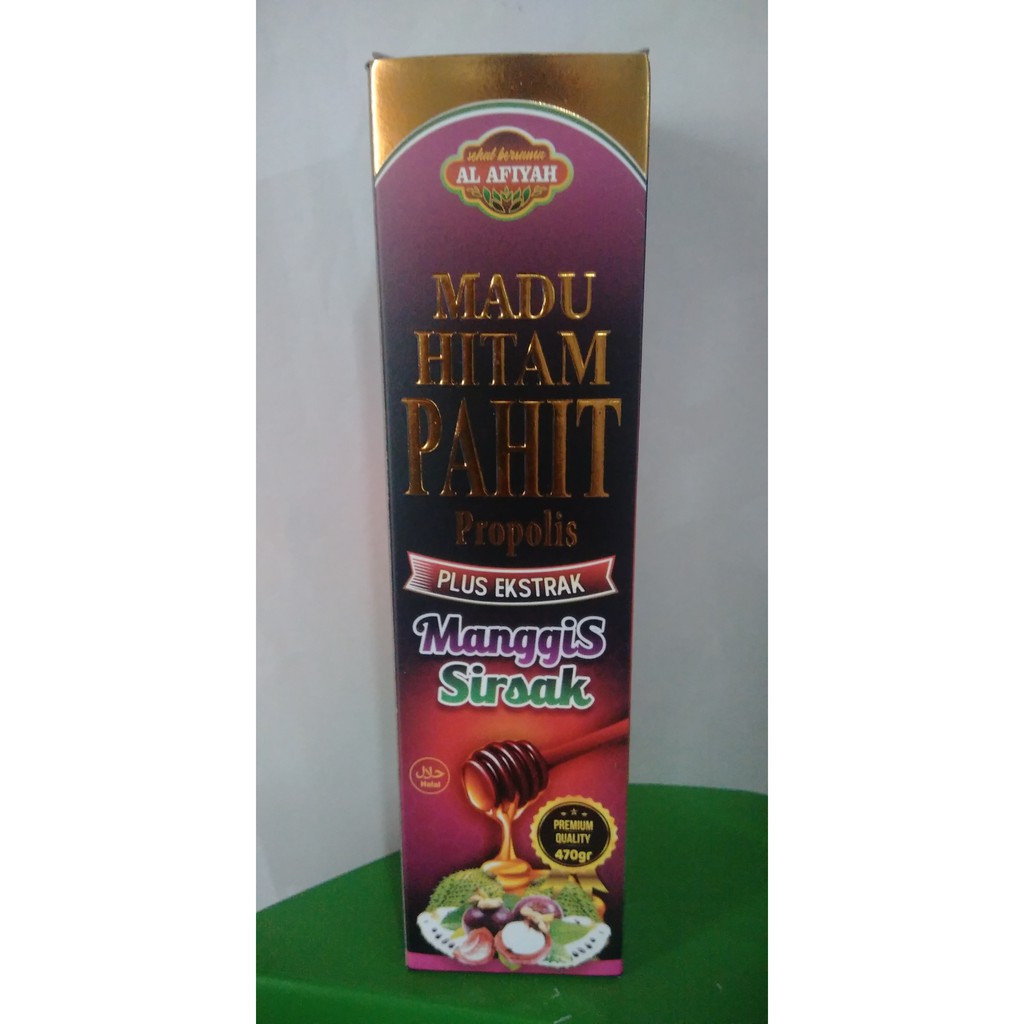 Madu Hitam Pahit Propolis Al Afiah dengan ekstrak manggis dan sirsak