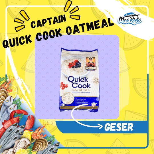 

Captain Oatmeal Quick Cook Oat Captain Oat Siap Saji Oatmeal Biru Aaa