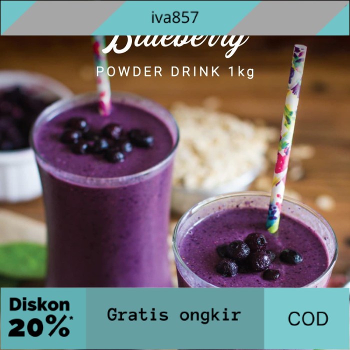 

PROMO Bubuk Minuman Blueberry bubble drink Powder drink 1kg Javaland GRATIS ONGKIR