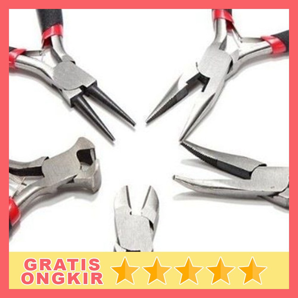 GS8 Tang Kabel Multifungsi Insulated Wire Cable Cutter Round Nose Pliers 12.5CM - M2941 Urijk