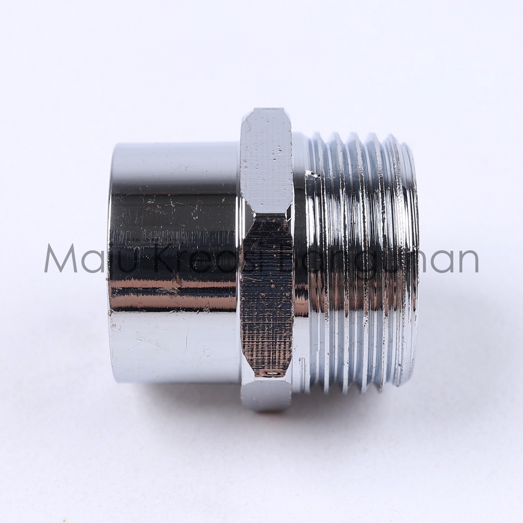 Sok Kran Drat Luar 3/4&quot; Dalam 1/2&quot; SOLIGEN Inch Inci Pendek Vlok Ring Kuningan Sock Sambungan Keran Nepel Pipa 1/2Inch 3/4Inch