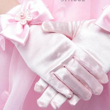 [READY STOCK] AKSESORIS PESTA SARUNG TANGAN ANAK WEDDING GLOVES PINK STA002