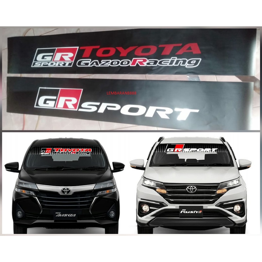 Stiker Kaca Depan Mobil GR Sport Toyota Gazoo Racing