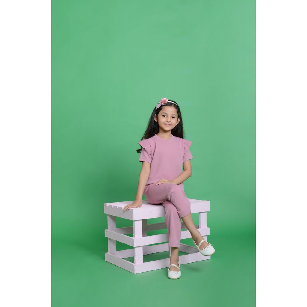 KALILA - ZELINE Set Setelan Baju Anak Perempuan / Bahan Babyrib