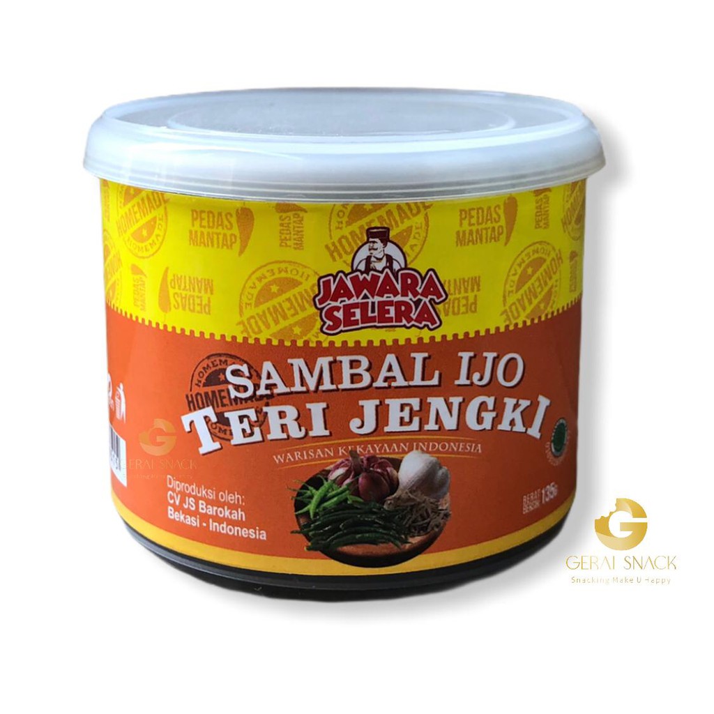 Sambal Ijo Teri Jengki Home Made Jawara Selera Halal Terdaftar (135gr)