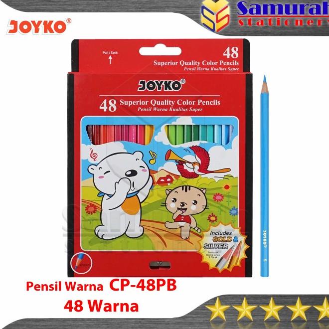 

Pensil Warna Joyko Cp 48 Pb Warna Panjang Color Pencil Cp-48Pb Colors