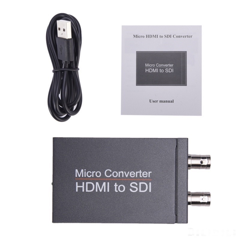 HDMI to SDI + SDI Converter FULL HD HDMI to SDI Adapter 2 SDI Output Audio Embedder Support 2.970 Gbit/s