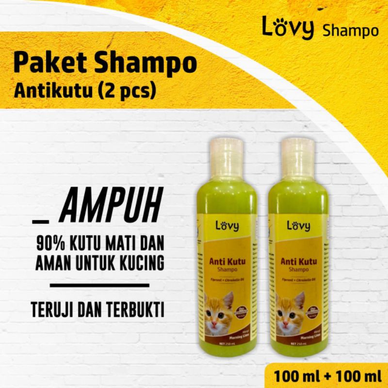 Shampo kucing anti kutu | Double sampo kucing lovy PAKET C