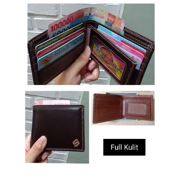 Dompet Pria Kulit Sapi Asli Garut Dompet Lipat Premium