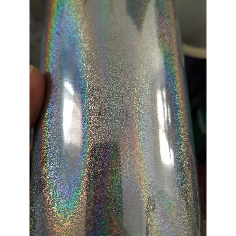 

1meter x 20cm sticker hologram motif pasir halus