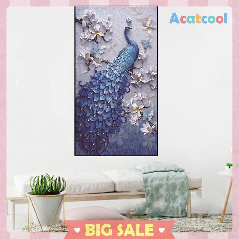 5D DIY Animal Peacock Embroidery Diamond Painting Rhinestones Cross Stitch