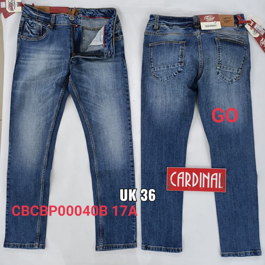 gof 36 CARDINAL CBCBP Celana Panjang Jeans Pria Pencil Stretch Slimfit Super Skinny Sobek Bermuda