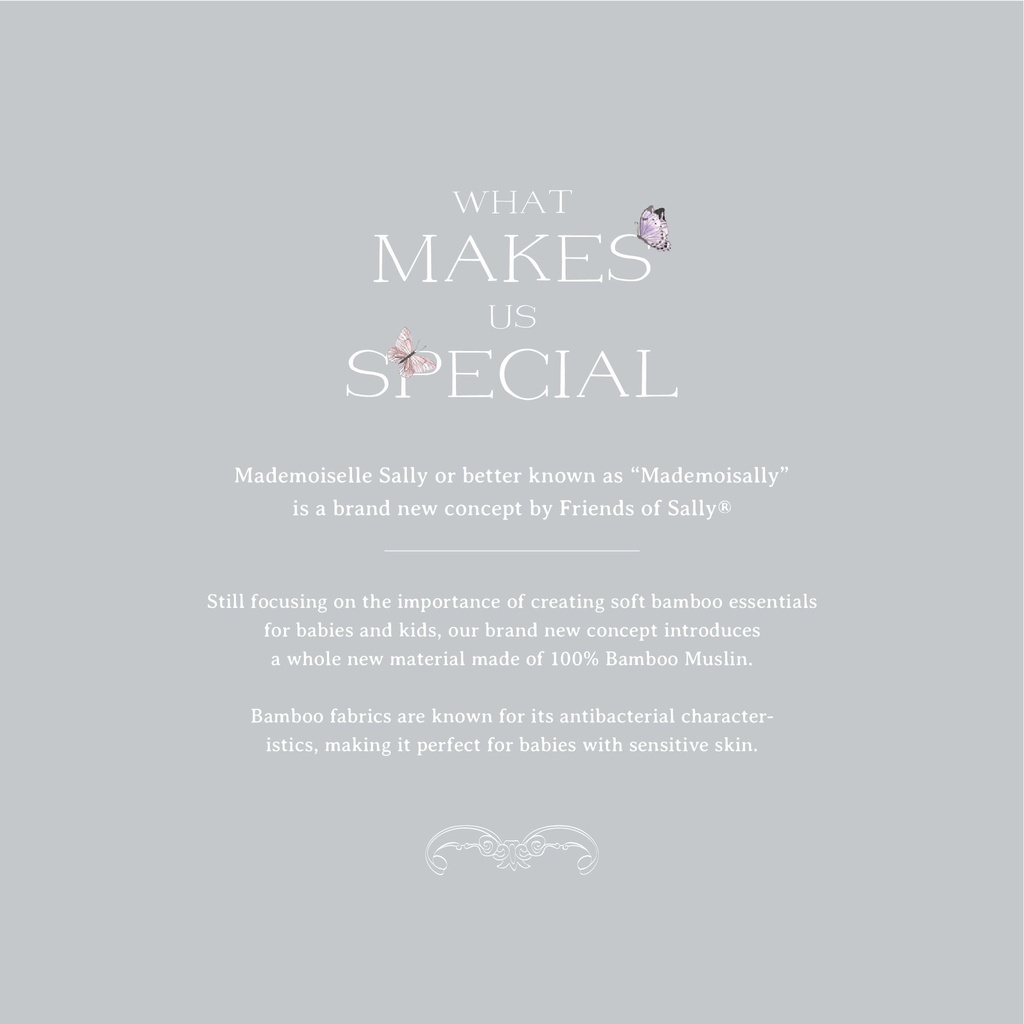 Mademoisally 2pcs Bamboo Swaddle Bundle - Blanc White|Sky Grey