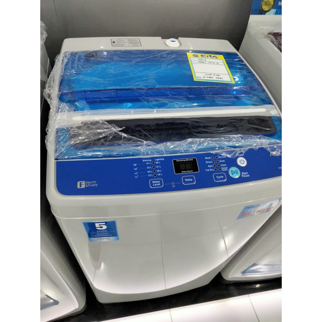 Mesin Cuci Aqua Sanyo AQW 77 D H  7.5 kg 1 Tabung Bergaransi Resmi top loading