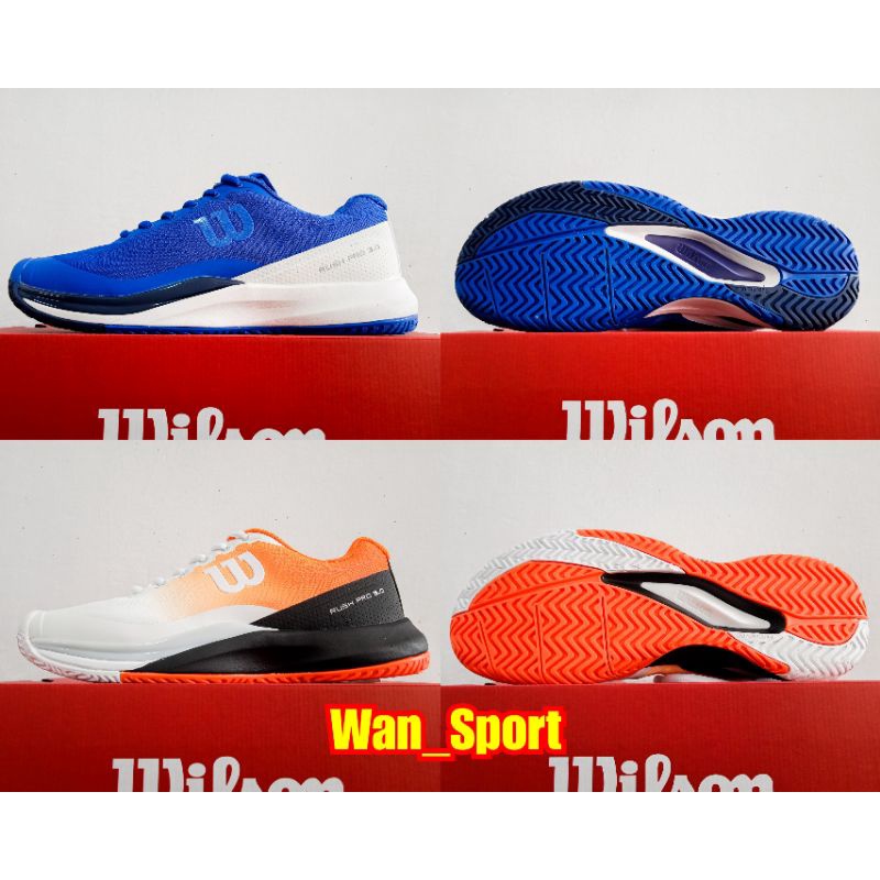(SEPATU SULTAN) Sepatu Wilson Rush Pro 3.0 Sepatu Tennis Wilson