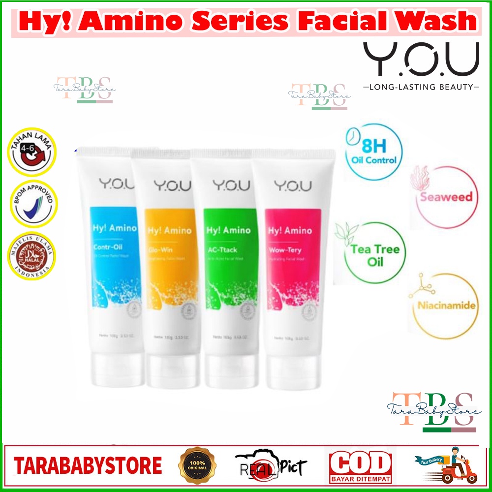 You Hy! Amino Facial Wash | Brightening | Hydrating | Anti Acne | Oil Control 100g