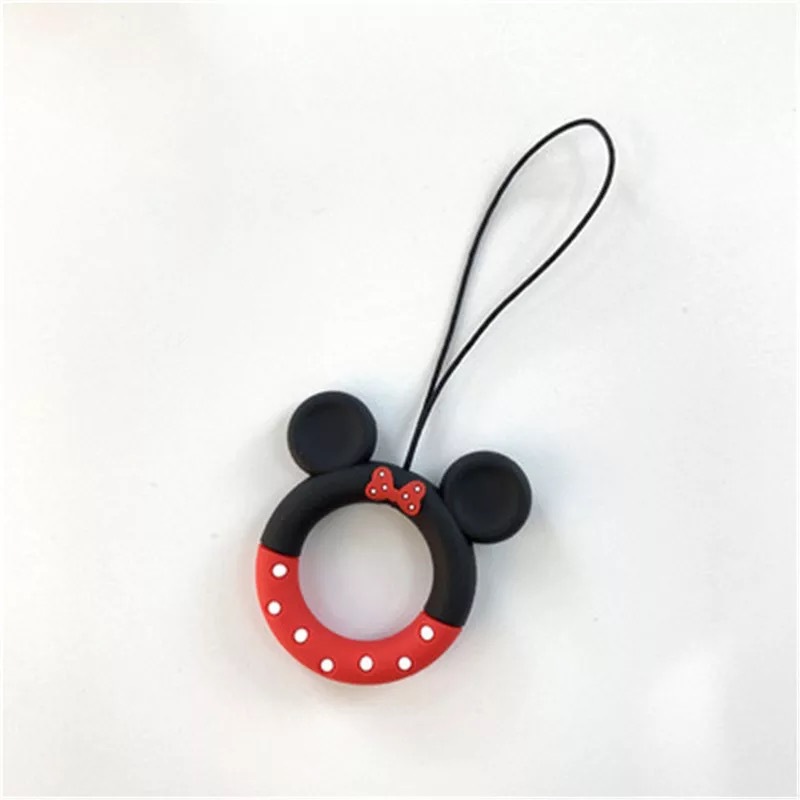 New Cartoon Mobile Phone Lanyard Silicone Ring Ring Accessories Mobile Phone U Disk Key Universal Anti-drop Short Donut