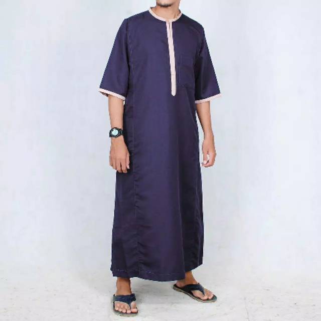 JUBAH PRIA MUSLIM LENGAN PENDEK  / GAMIS JUBAH ORIGINAL IMPOR