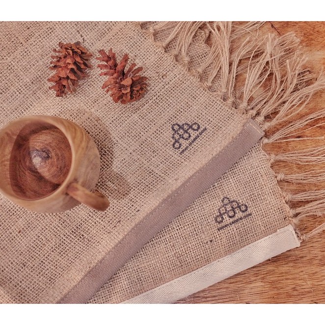 Taplak Meja Taplak Meja Goni - Burlap Table Runner - Alas Meja Rustic - Taplak Dekorasi Wedding