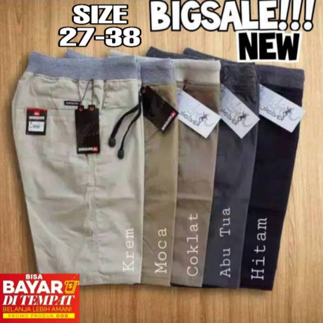 CHINOS PENDEK PINGGANG KARET - CHINOS PENDEK KOLOR - CHINO PENDEK RIP PREMIUM TERLARIS-TERMURAH