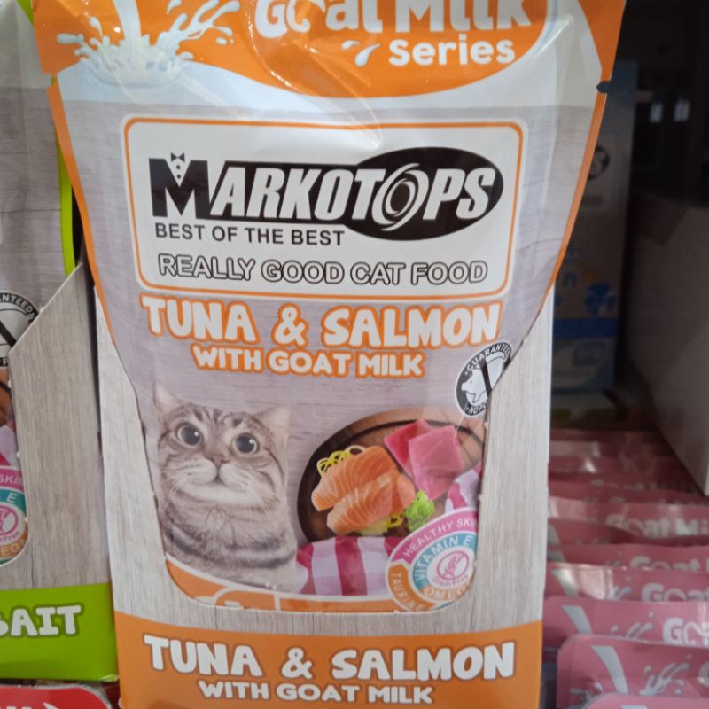 Makanan Kucing Markotop Sachet Tuna &amp; Salmon Adult 85gr | Markotops Pouch | Wet food