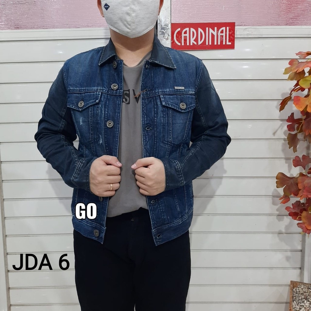 BB JA JDA CARDINAL JAKET JEANS Cowok Jaket Cowok Denim Bagus Jaket Pria