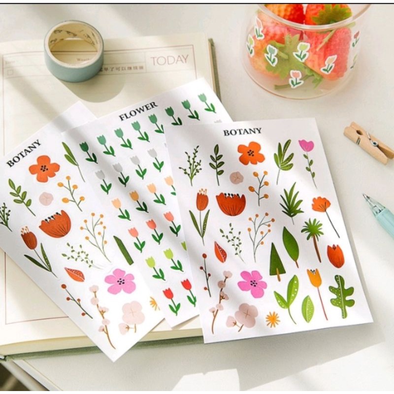 sticker variasi Journal lucu sticker kertas BUJO Scrapbook