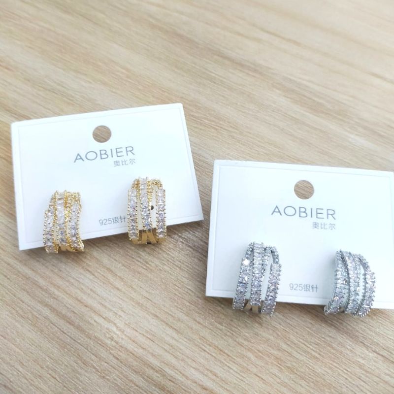 Anting Silver925 perak Premium Quality Anti karat anti alergi Starling silver platgold Ts304