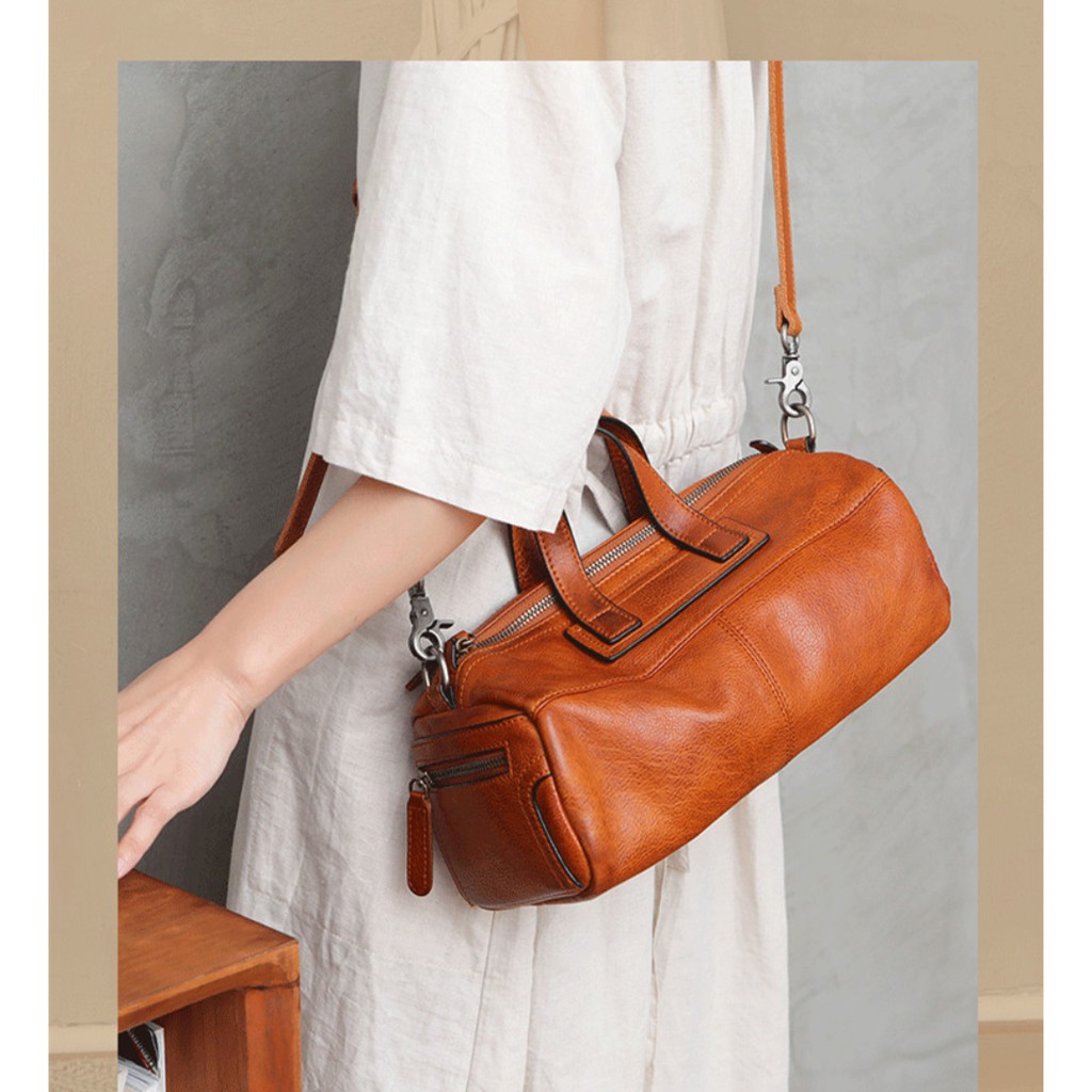 Cobbler Legend Tas Wanita Kulit Asli Santai Busur Cross Tub